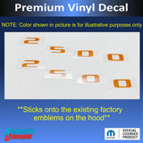 2500 Hood Emblem Number Overlay Decals - 2019 -2026 Ram 2500