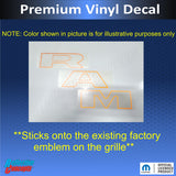 RHO RAM Grille Emblem Overlay Decal - 2025-2026 Ram 1500 RHO