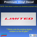 LIMITED Emblem Overlay Decal - 2014-2016 Durango