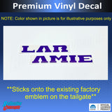 LARAMIE Tailgate Emblem Inlay Decal - 2019-2026 Ram Laramie 1500