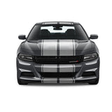 Dual 10" Racing Stripes with Pins Self Healing Vinyl fits Dodge Charger 2011 to 2022