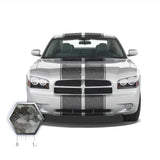 Dual 12" Racing Stripes with Pins Self Healing Vinyl fits Dodge Charger 2006-2010