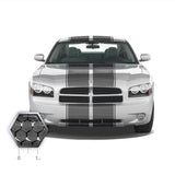 Dual 12" Racing Stripes with Pins Self Healing Vinyl fits Dodge Charger 2006-2010