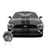Dual 11" Racing Stripes Self Healing Vinyl fits Ford Mustang 2015 to 2023