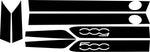 "500" Side Stripe Decals for 2011-2020 Fiat 500 (x2)