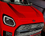 Faded Hockey Hood Stripe Decals for 2025-2026 Mini Countryman