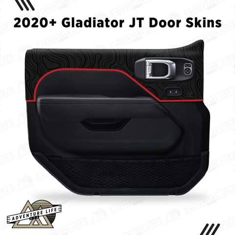 2020+ Gladiator JT Door Skins | Black Topo