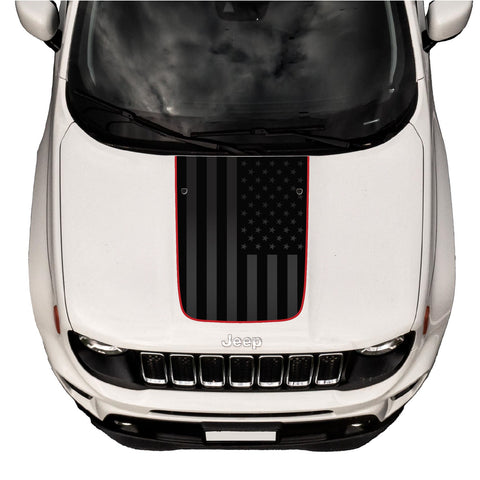 Hood Graphic | Black Flag - fits Jeep Renegade BU 2015-2024