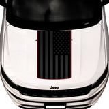 Hood Graphic for Compass | Black Flag - fits Jeep Compass MP 2017-2024