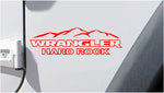 Red and White Hard Rock Decals for Jeep Wrangler (x2)