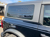 Distressed American Flag Window Decals for the 2021-2024 2 Door Ford Bronco (x2)