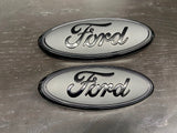 Ford Explorer 2016-2019 Black/Flat Emblems (Grille & Liftgate Ovals)