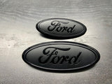 Ford Explorer 2016-2019 Black/Flat Emblems (Grille & Liftgate Ovals)