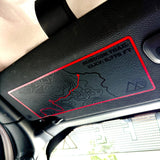 Sun Visor Decal Set – Covers OEM Warning Labels | Driver + Passenger Pair