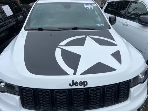 Military Star Hood Decal for 2011-2021 Jeep Grand Cherokee