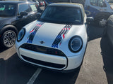 American Flag Bonnet Hood Stripe Decals for 2025-2026 Mini Cooper Sport