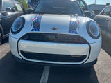 American Flag Bonnet Hood Stripe Decals for 2025-2026 Mini Cooper Sport