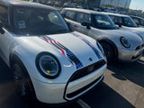 American Flag Bonnet Hood Stripe Decals for 2025-2026 Mini Cooper Sport