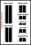Dual 10" Racing Stripes with Pins Self Healing Vinyl fits Dodge Charger 2011 to 2022