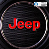 JEEP Steering Wheel Emblem Overlay Decal — 30+ Colors & Designs (Flag, Topo, Animal, Solid)