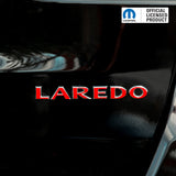 LAREDO Emblem Overlay Decal – Solid Colors | Fits Jeep Grand Cherokee WK2 Laredo (2005–2022)