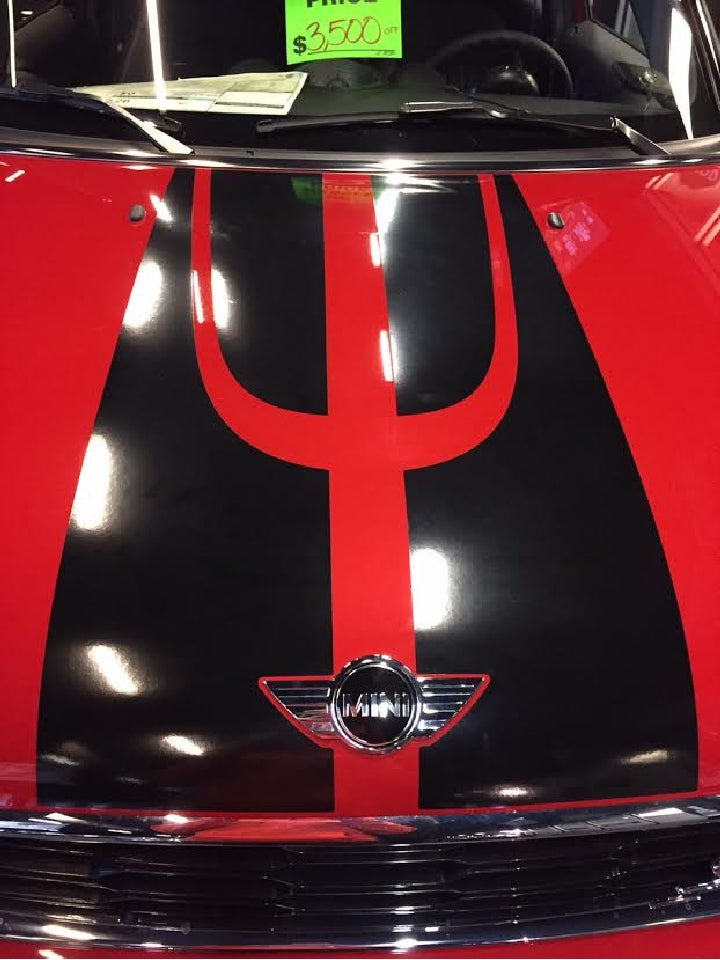 Mini Paceman Stripes Hood And Trunk Stripe Decals for 2017 Mini Paceman – Acerbographix