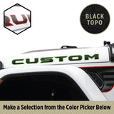 Premium Black Topo Hood Lettering | Set of 2