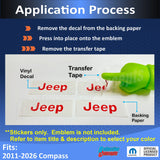JEEP Center Cap Overlay Decals for Compass