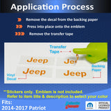 JEEP Center Cap Overlay Decals - 14-17 Patriot