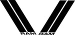 "RAM" Fender Slash Decals for 2019-2024 Dodge Ram 1500 (x2)