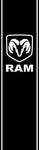 Ram Head with "RAM" Word Quarter Panel Decals for 2009-2024 Dodge Ram 1500 (x2)