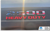 2500 Sport Performance Hood Emblem Number Overlay Decals - 2023-2026 Ram 2500 Laramie, Rebel, Power Wagon