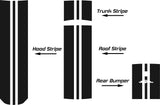 Triple Racing Stripes Self Healing Vinyl fits Toyota Supra 2019+