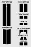 Dual 11" with pinstripes & .5" gap Racing Stripes Self Healing Vinyl fits Dodge Challenger 2008 2022
