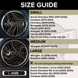 Black Topo Steering Wheel Decal for Jeep