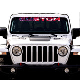 American Flag Windshield Lettering