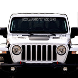 Topographical Windshield Lettering