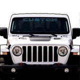 Topographical Windshield Lettering