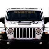 Topographical Windshield Lettering