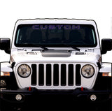 Topographical Windshield Lettering