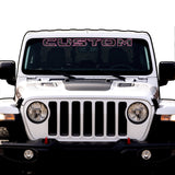 Topographical Windshield Lettering