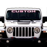 Topographical Windshield Lettering