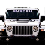 Topographical Windshield Lettering