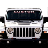 Topographical Windshield Lettering