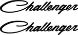 Vintage "Challenger" Quarter Panel Decals For The Dodge Challenger (x2)