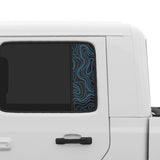 Topographic Window Graphic for Gladiator JT and Wrangler JLU | Set of 2