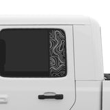 Topographic Window Graphic for Gladiator JT and Wrangler JLU | Set of 2