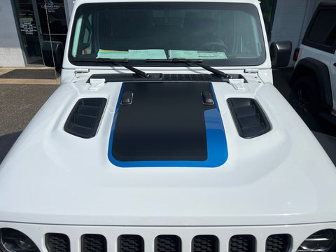Two Tone Layered Vented Hood Decal for 2018-2024 Jeep Wrangler