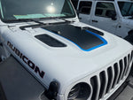 Two Tone Layered Vented Hood Decal for 2018-2024 Jeep Wrangler