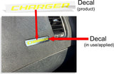 CHARGER Dash Plaque Emblem Lettering Overlay Decal   - 11-14 Charger